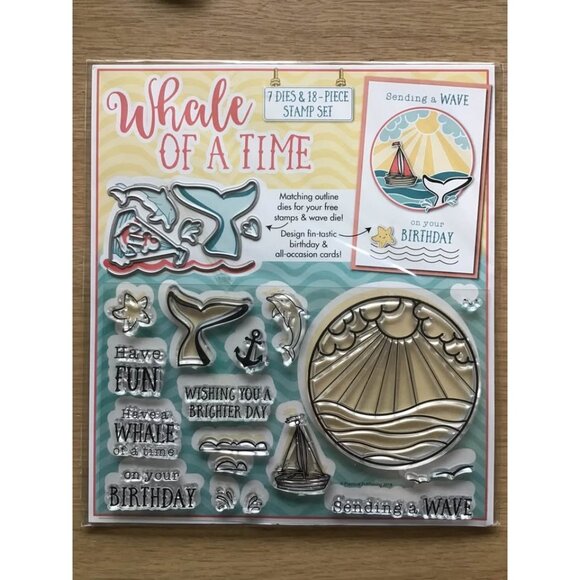 Whale of a Time 7 Dies & 18 Piece Stamp Set - Picture 1 of 2